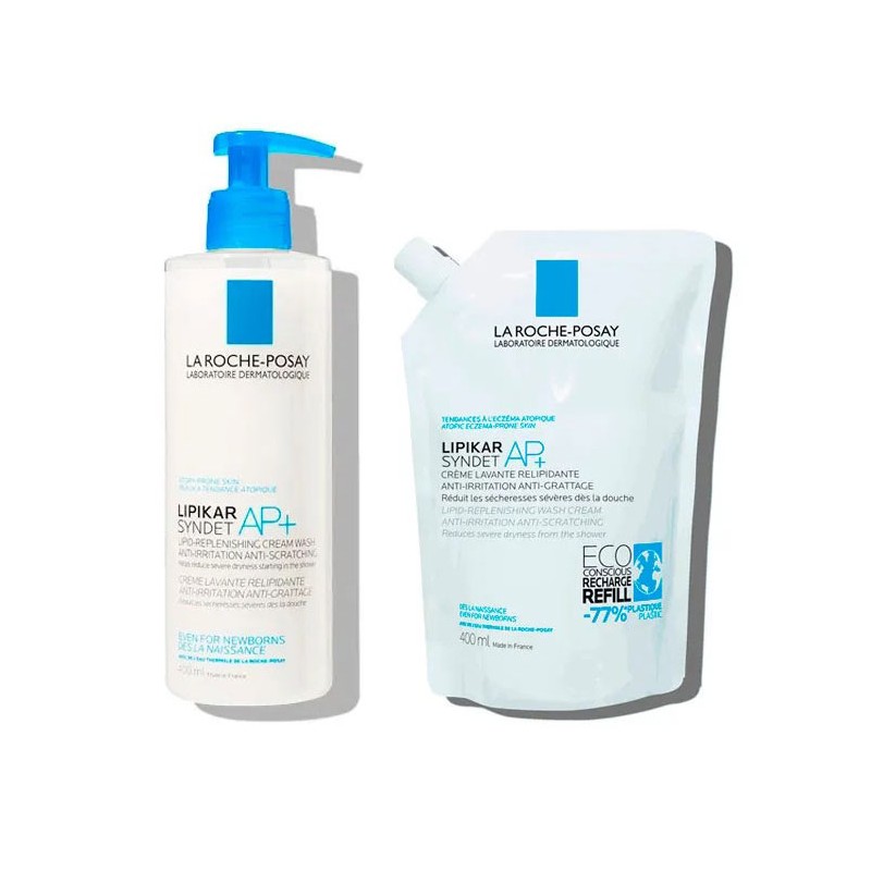 La Roche-Posay Lipikar Syndet Gel Crema 400 ml + Refill Syndet AP+ 400ml