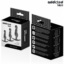 Addicted toys Set de 3 plug Anal Silicona Modelo 1