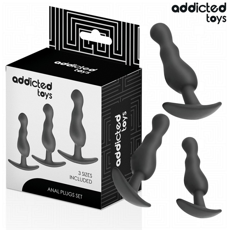 Addicted toys Set de 3 plug Anal Silicona Modelo 1