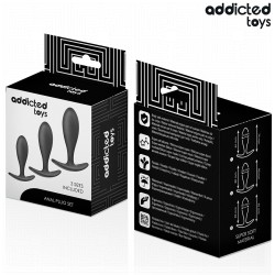 Addicted toys Set de 3 plug Anal Silicona Modelo 2