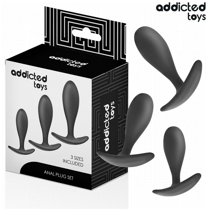 Addicted Toys Set 3 Plug Anal Silicona Modelo 2 | Seguro