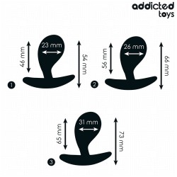 Addicted toys Set de 3 plug Anal Silicona Modelo 3