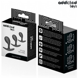 Addicted toys Set de 3 plug Anal Silicona Modelo 3