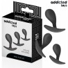 Addicted toys Set de 3 plug Anal Silicona Modelo 3