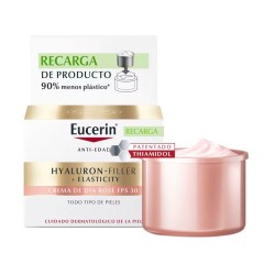 Eucerin Recarga Hyaluron Filler + Elasticity Crema de Día Rosé Refill FPS30 50 ml