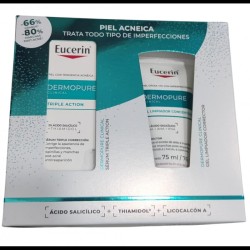 Eucerin Pack Dermopure Piel Acneica Serum Triple Acción 40Ml + Gel Limpiador Concentrado 75Ml