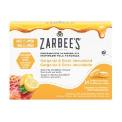Zarbee's Miel y Limón Garganta & Extra Inmunidad 24 pastillas