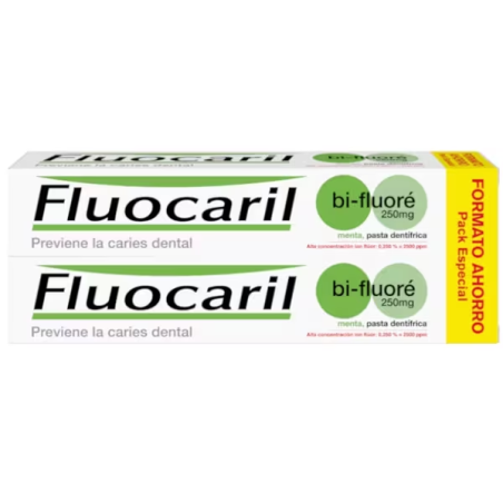 Fluocaril Bi-Fluoré 250mg Pasta Dientes Menta 2x125 ml Formato Ahorro