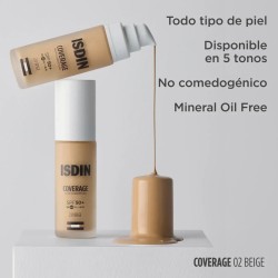 Isdin Coverage 30 G Color 2.0 Beige SPF 50+ Maquillaje Proteccion Solar