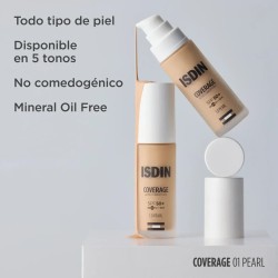 Isdin Coverage 30 G Color 1.0 Pearl SPF 50+ Maquillaje Proteccion Solar