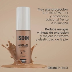 Isdin Coverage 30 G Color 5.0 Bronze SPF 50+ Maquillaje Proteccion Solar