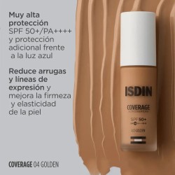 Isdin Coverage 30 G Color 4.0 Golden SPF 50+ Maquillaje Proteccion Solar