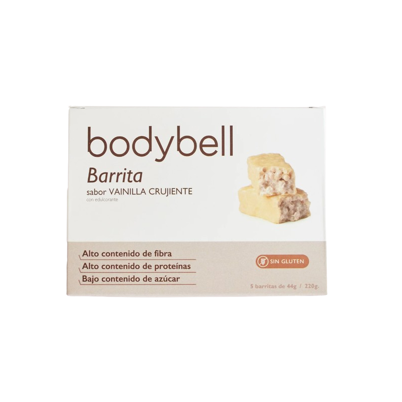 Bodybell Barritas Vainilla Crujiente 5 Unidades Sin Gluten