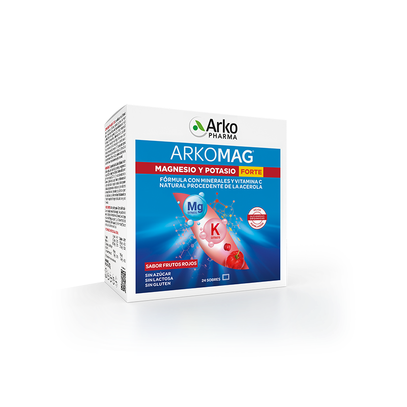 Arkomag Magnesio y Potasio Forte 24 Sobres