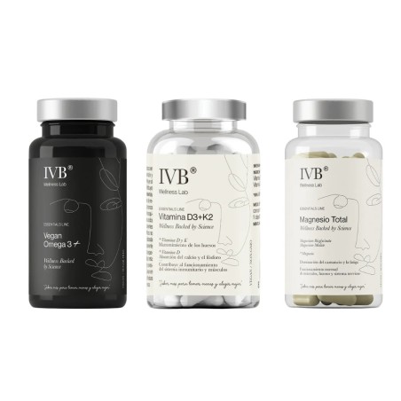 IVB Pack Esenciales: Magnesio total, Vegan Omega 3+ y Vitamina D3+K2