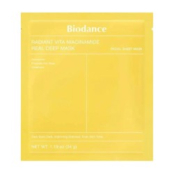Biodance Radiant Vita Niacinamide Real Deep Mask  Pack 4 Mascarillas