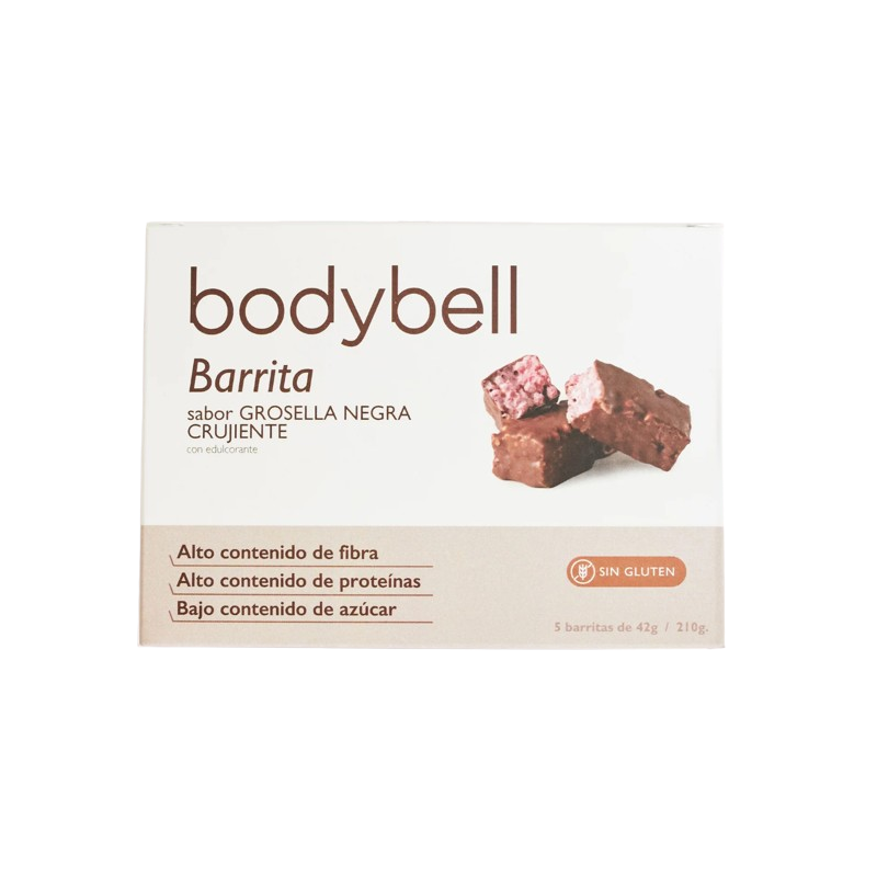 Bodybell Barritas Grosella Negra Crujiente 5 Uds Sin Gluten