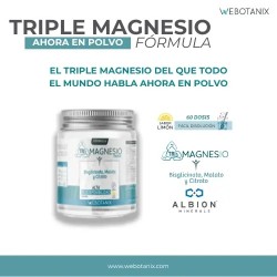 Webotanix Triple Magnesio Bisgliscinato Malato Citrato 128g Polvo