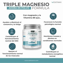 Webotanix Triple Magnesio Bisgliscinato Malato Citrato 128g Polvo