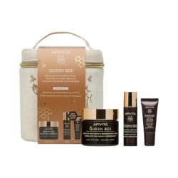 Apivita Neceser Queen Bee Crema Ligera 50ml + Serum 10ml + Contorno de Ojos 5ml