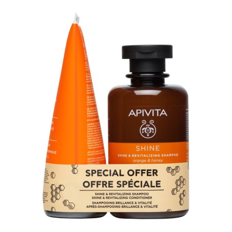 Apivita Pack Brillo Vitalidad Champú 250ml + Acondicionador 150ml