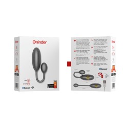 Oninder Denver Huevo Vibrador Negro 7 X 2.7 Cm con App Gratuita