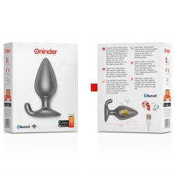 Oninder Rio Plug Anal Vibrador Negro Con App Gratuita