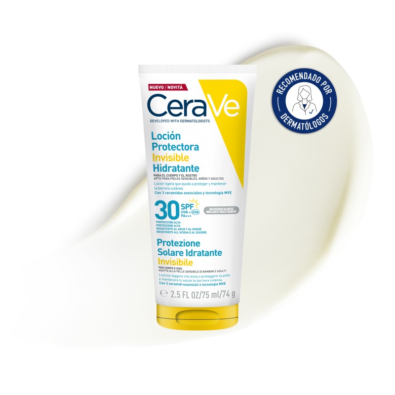 Cerave Solar Loción Protectora Invisible Hidratante Spf30 75ml Cerave Solar Loción Protectora Invisible Hidratante Spf30 75ml