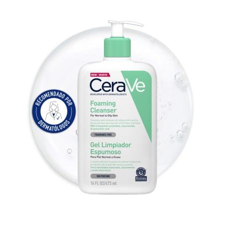 Cerave Gel Limpiador Espumoso Piel Normal a Grasa 473ml
