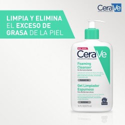 Cerave Gel Limpiador Espumoso Piel Normal a Grasa 473ml
