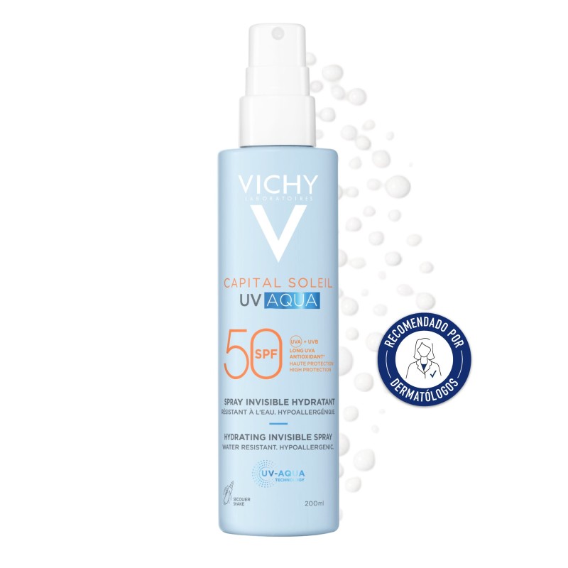 Vichy Capital Soleil Uv Aqua Spray Hidratante Invisible Spf50 200ml Vichy Capital Soleil Uv Aqua Spray Hidratante Invisible Spf50 200ml