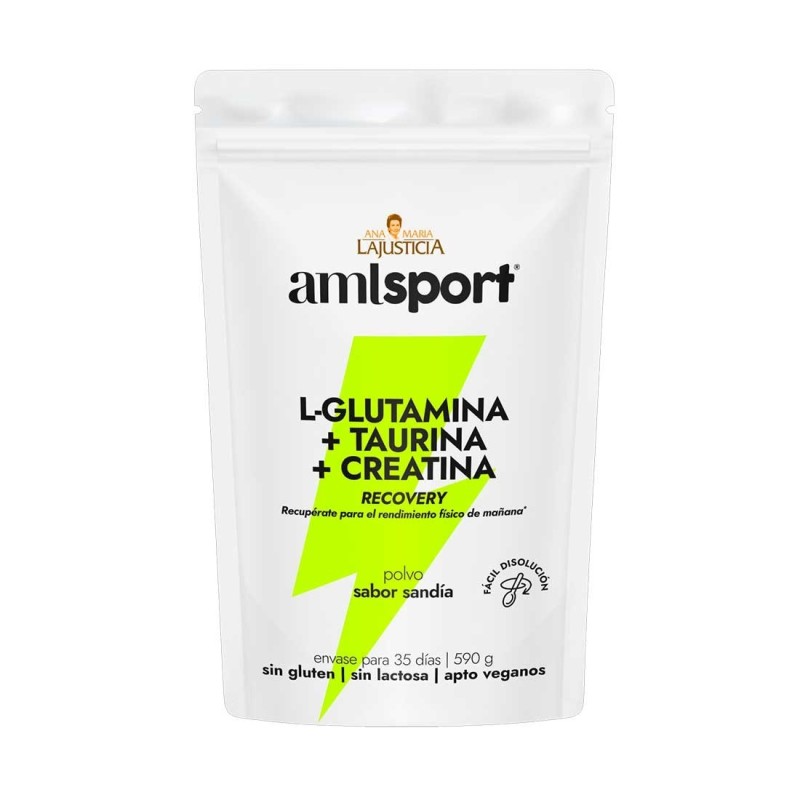 Amlsport L-glutamina + Taurina + Creatina Sabor Sandía - 590 gramos Amlsport L-glutamina + Taurina + Creatina Sabor Sandía - 590 gramos