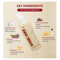 K-Secret Seoul 1988 Esencia Snail Mucin 97% + Rice 100ml
