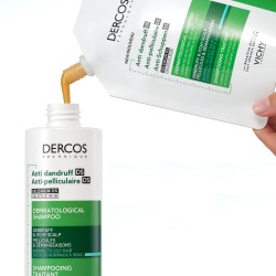 Dercos Champú Anticaspa Cabello Normal Graso Eco Recarga 390ml