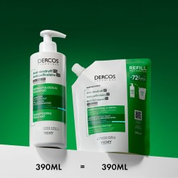 Dercos Champú Anticaspa Cabello Normal Graso Eco Recarga 390ml