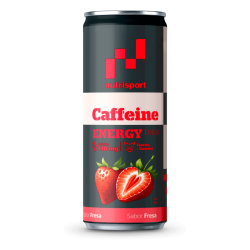 Nutrisport Caffeine Energy Drink Fresa 140mg Cafeína 330ml 12 Latas