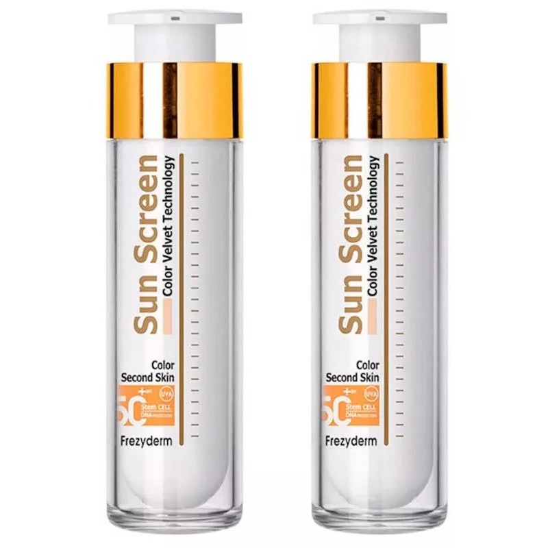 Frezyderm Sun Screen Color Velvet Face Cream Spf50+ 50ml + 50ml Duplo Promocion
