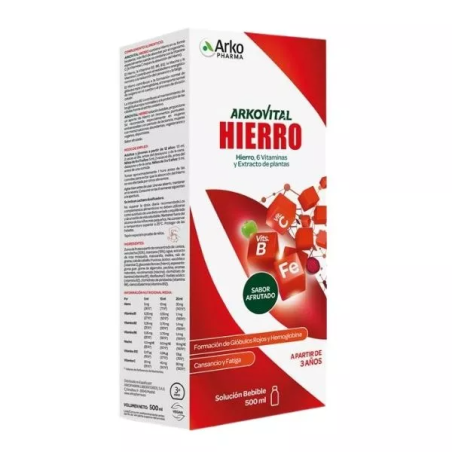Arkovital Hierro Jarabe con 6 Vitaminas y Extractos de Plantas 250ml