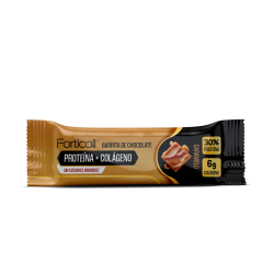 Forticoll Barrita de Chocolate de Proteína + Colágeno Caramelo Caja 12 Unidades