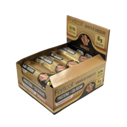 Forticoll Barrita de Chocolate de Proteína + Colágeno Caramelo Caja 12 Unidades