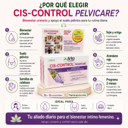 infografia Cis-Control Pelvicare 56 + 56 Comprimidos