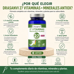 Drasanvi 27 Vitaminas + Minerales Antiox 90 Comprimidos