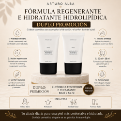 infografia Arturo Alba Fórmula Regenerante E Hidratante 50ml + 50ml Duplo Promoción