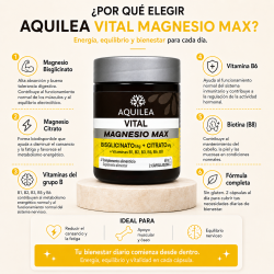 infografia Aquilea Vital Magnesio Max 120 Cápsulas