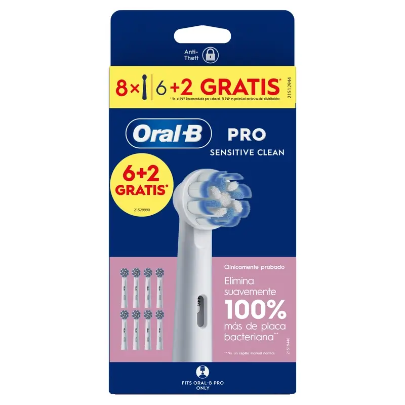 Recambios Oral B Pro Sensitive 6+2 Unidades Recambios Oral B Pro Sensitive 6+2 Unidades