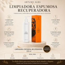 infografia Arturo Alba Limpiadora Espumosa Recuperadora 200 ml