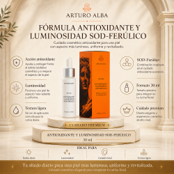 infografia Arturo Alba Antioxidante y Luminosidad Sod Ferúlico 30 ml