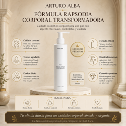 infografia Arturo Alba Rapsodia Corporal Transformadora 200ml