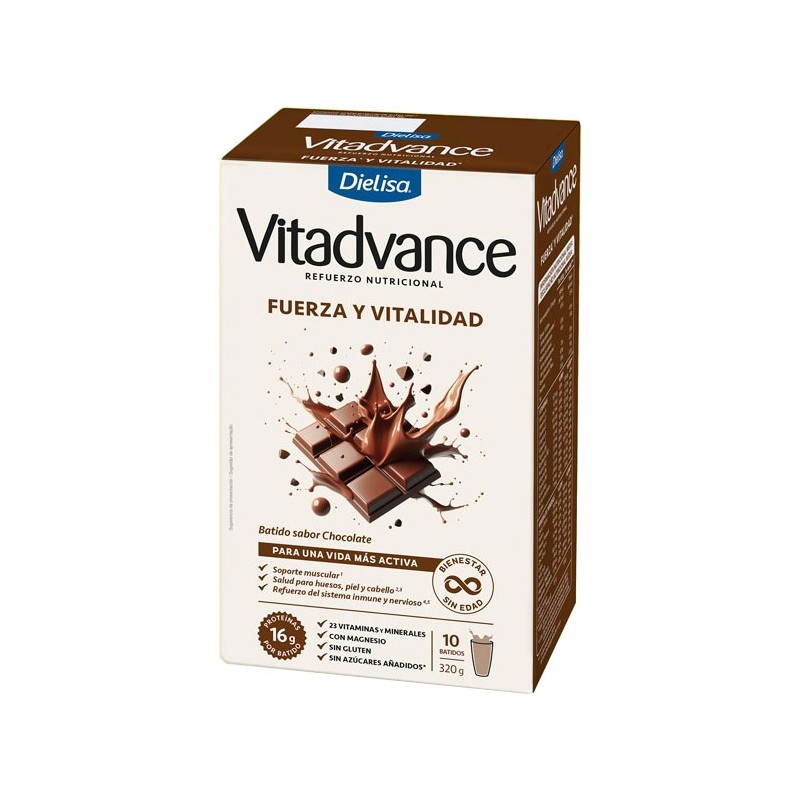 Dielisa Vitadvance Batido Chocolate Fuerza y Vitalidad 10 Sobres Dielisa Vitadvance Batido Chocolate Fuerza y Vitalidad 10 Sobres