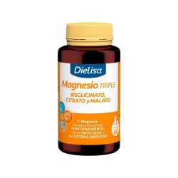 Dielisa Magnesio Triple Bisgliscinato Citrato y Malato 60 Cápsulas